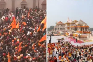 अयोध्या में भारी भीड़, चार दिनों में 65 लाख ने किये रामलला के दर्शन 