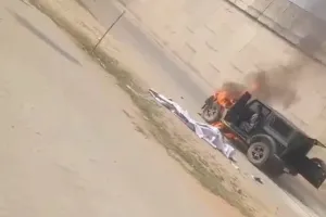 कानपुर में चलती THAR में लगी आग: चालक ने कूदकर बचाई जान, फायर बिग्रेड ने पाया काबू