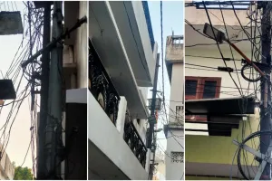 जानलेवा बने शहर में मकानों से सटे खंभे और तार, शिकायत के बाद भी बेखबर बिजली विभाग 
