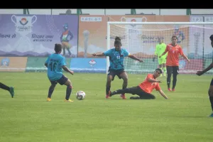 फुटबॉल मैचः पहला उड़ीसा दूसरा हरियाणा ने जीता मैच