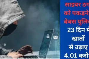 साइबर ठगों को पकड़ने में बेबस पुलिस, 23 दिन में खातों से उड़ाए 4.01 करोड़ 