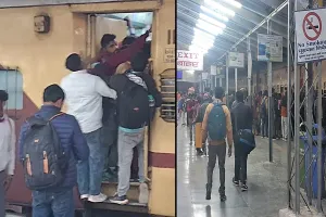 शाहजहांपुर: बरेली-प्रयागराज संगम एक्सप्रेस में यात्रियों का एसी और स्लीपर कोच पर कब्जा