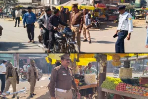 कासगंज: नियमों का किया उल्लंघन तो 117 के काटे चालाना, अवैध अतिक्रमण भी हटवाया