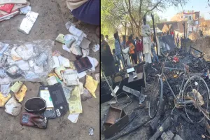 बदायूं: आग लगने से झोपड़ीनुमा घर जला, तीन लाख का सामान राख