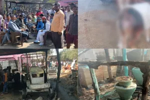 लखीमपुर खीरी: रहीमपुरवा में आग से पांच घर जले, लाखों का नुकसान, दो पशु भी झुलसे