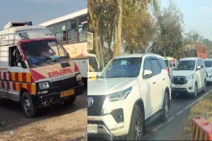 बरेली: लखनऊ हाईवे पर भीषण जाम, वाहनों की लगीं लंबी कतारें...मंत्री धर्मपाल सिंह का काफिला भी फंसा