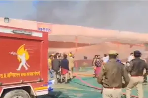 महाकुंभ मेले में इस्कॉन के शिविर में लगी आग, 20 से 22 टेंट जले, कोई हताहत नहीं 
