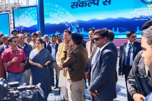 मुख्यमंत्री पुष्कर सिंह धामी पहुंचे अंतरराष्ट्रीय स्टेडियम गौलापार 