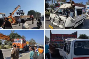 Kanpur Ghatampur Accident: ट्राला से टकराई ओमनी वैन, चालक की मौत, 9 लोग गंभीर, अस्पताल में भर्ती