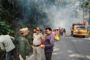 वनाग्नि रोकथाम को लेकर वन विभाग की फायर ड्रिल 