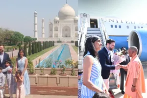 परिवार के साथ ताजमहल देखने पहुंचे अमेरिकी उप राष्ट्रपति जेडी वेंस, सीएम योगी ने गर्मजोशी से किया स्वागत