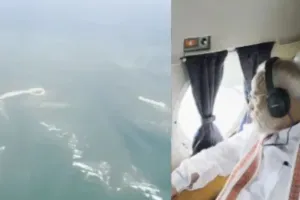 पीएम मोदी ने राम सेतु का किया हवाई दर्शन, इसे दैवीय संयोग कहा 