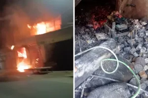 फर्रुखाबाद में हार्डवेयर पेंटस की दुकान में लगी आग, लाखों का नुकसान; पीड़ित बोला- जनप्रतिनिधि से लेकर प्रशासन के अधिकारी ने नहीं ली सुध