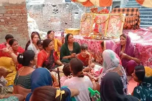 धूमधाम से मनाई नवमी, माता के लगे जयकारे       