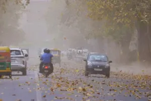 राजधानी में शाम को मौसम ने ली करवट, धूल भरी आंधी के साथ चली तेज हवाएं