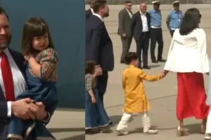  नीला और पीला कुर्ता-पायजामा सेट : JD Vance के बच्चों ने जीता सबका दिल, सोशल मीडिया पर हो रही चर्चा  