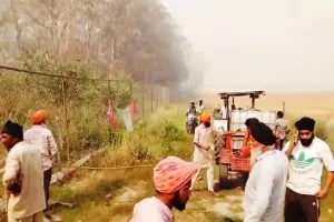 पीलीभीत: पीटीआर में फिर भड़की आग...दमकल टीम और किसान बुझाने में जूझे