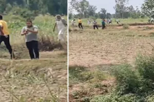 मुरादाबाद: खेत पर कब्जे के मकसद से फायरिंग कर फैलाई दहशत...वीडियो हुआ वायरल
