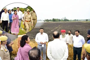 लखीमपुर खीरी: अग्निकांड पीड़ितों से मिलीं डीएम...आंधी-बारिश से बर्बाद फसलों का लिया जायजा