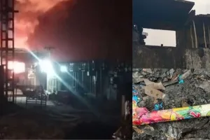 बरेली: पटाखों के गोदाम में लगी भीषण आग, चौकीदार झुलसा, धमाकों से फैल गई दहशत