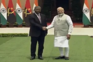  PM मोदी ने राष्ट्रपति लौरेंको के साथ  हैदराबाद हाउस में की द्विपक्षीय बैठक, अंगोला की सेनाओं के आधुनिकीकरण के लिए भारत देगा 20 करोड़ डॉलर 