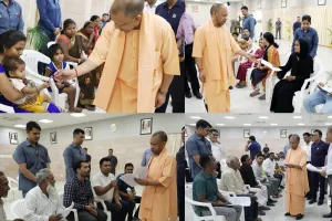 हर चेहरे पर खुशहाली सरकार की प्राथमिकता, जनता दर्शन में बोले CM योगी, बच्चों को दुलारा, दी चॉकलेट 