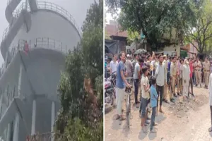 शाहजहांपुर: प्रेमी की शादी रुकवा दो नहीं तो दूंगी जान...पानी की टंकी पर चढ़ी महिला का हंगामा