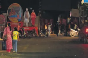 मुरादाबाद: महानगर में पीलीकोठी चौराहे पर 10 मिनट के लिए ब्लैक आउट