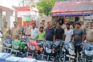 शहजहांपुर: वाहन चोर गिरोह का खुलासा...चोरी की बाइक समेत छह गिरफ्तार