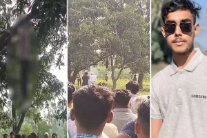 बिजनौर: हत्या कर पेड़ से लटकाया ! रात से लापता था युवक, शव के मुंह में ठुसा मिला कपड़ा 