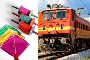 बरेली: पतंगबाजी बनी ट्रेनों की राह की रुकावट, ओएचई लाइन में फंसा रहा मांझा