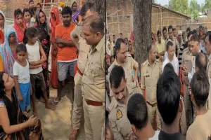 लखीमपुर खीरी : दिन भर चले हंगामे के बाद माने परिजन किया शव का अंतिम संस्कार