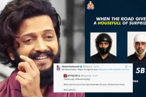 'Book Your Climax Wisely',  हाउसफुल-5 से प्रेरित सड़क सुरक्षा अभियान हुआ वायरल, यूपी पुलिस के पोस्ट को एक्टर रितेश देशमुख ने सराहा 