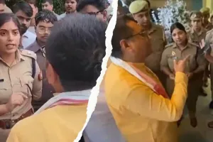 मैं उन्हें पहचान.. ग्रीनपार्क में प्रवेश काे लेकर MLC अरुण पाठक - IPS पुलिस अधिकारी में नोकझोंक, डील के बारे में जवाब दिखे पाठक