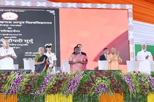 राष्ट्रपति मुर्मू ने आयुष विश्वविद्यालय का किया लोकार्पण, कहा- पूरे विश्व में बज रहा भारत का डंका 