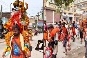 अमरोहा : सावन के दूसरे सोमवार को शिवालयों में उमड़ी भक्तों की भीड़