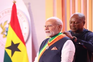 PM मोदी को घाना के सर्वोच्च राष्ट्रीय सम्मान से किया गया सम्मानित, दोनों देशों ने अहम समझौतों पर किए हस्ताक्षर