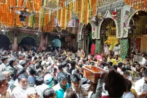 मथुरा-वृंदावन में हरियाली तीज पर ठाकुर जी के दर्शन को उमड़ी श्रद्धालुओं की भारी भीड़ 