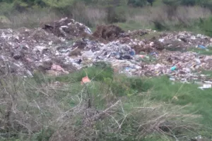 आवास विकास के खाली भूखंडों को बना दिया कूड़ा घर, इधर-उधर डाल रहे कूड़ा