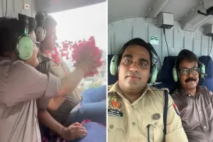 Bareilly: देखिए वीडियो...आसमान से डीएम और एसएसपी ने बरसाए फूल, जमीन पर गूंजते रहे शिवभक्तों के जायकारे