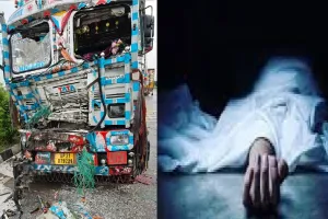 बाराबंकी में किसान पथ पर खड़ी ट्रक में तेज रफ्तार ट्रक ने मारी टक्कर, चालक की मौत, दो गंभीर