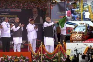 Bangalore: प्रधानमंत्री मोदी को दी बड़ी सौगात, तीन वंदे भारत ट्रेन को दिखाई हरी झंडी, येलो मेट्रो लाइन का किया उद्घाटन