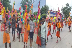 रामपुर : हाईवे पर उमड़ा कांवड़ियों का सैलाब, ब्रजघाट और हरिद्वार से ला रहे गंगाजल