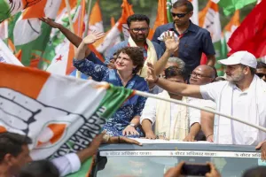 ‘वोटर अधिकार यात्रा’ में शामिल हुईं प्रियंका गांधी, भाजपा पर लगाया ‘वोट चोरी’ का आरोप, कहा- BJP खो चुकी है जनता का विश्वास