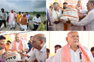 बहराइच में बारिश के कारण बढ़ा घाघरा का जलस्तर, कृषि मंत्री शाही ने किया निरीक्षण, पीड़ितों का बांटा खाद्यान्न किट 