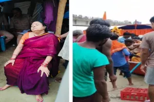 बीमारी से जूझ रही महिला ने सरयू नदी में लगाई छलांग, नाविकों और पुलिस ने बचाई जान