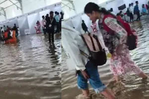 लखनऊ में झमाझाम बारिश, निचले इलाकों में सड़कों पर भरा पानी