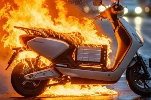 इलेक्ट्रिक स्कूटी में आग, दमकल कर्मियों ने मां-बेटे का किया रेस्क्यू, कड़ी मशक्क्त कर पाया काबू