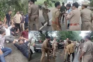 बाराबंकी: SRMU के बाहर प्रदर्शनकारी ABVP कार्यकर्ताओं पर पुलिस ने बरपाया कहर, दौड़ा-दौड़ाकर पीटा, एएसपी उत्तरी ने लाठीचार्ज से किया इंकार