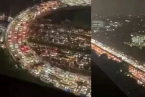 Gurgaon : पहले बारिश और फिर लगा गुरुग्राम में कई किलोमीटर लंबा जाम, हजारो लोग फंसे